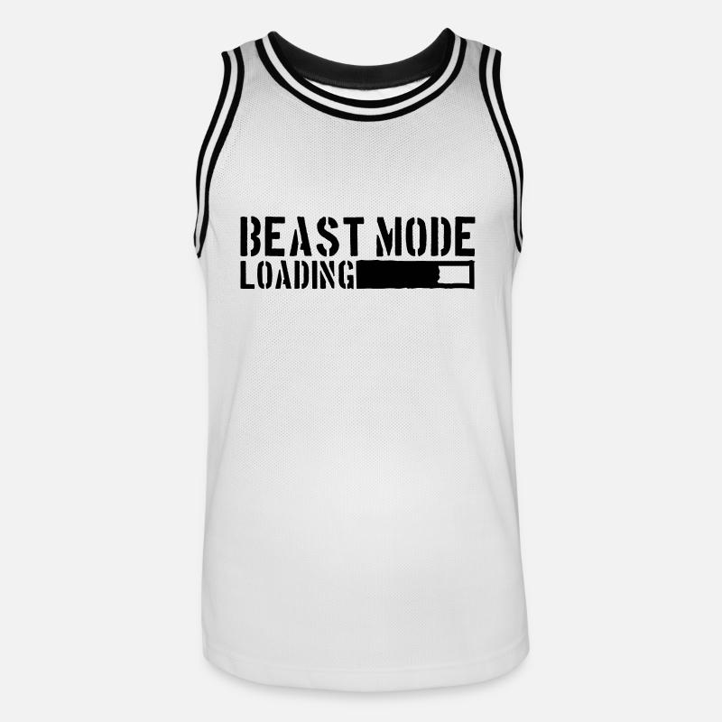 Beast Mode Loading Power - Männer Basketball-Trikot - Weiß/Schwarz