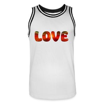 AMOUR - Maillot de basket Homme - blanc/noir - Devant - AI Model Male 185 dark (185cm)