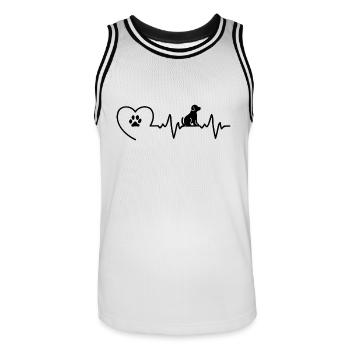Hundeliebhaber - Männer Basketball-Trikot - Weiß/Schwarz - Vorne - AI Model Male 185 dark (185cm)
