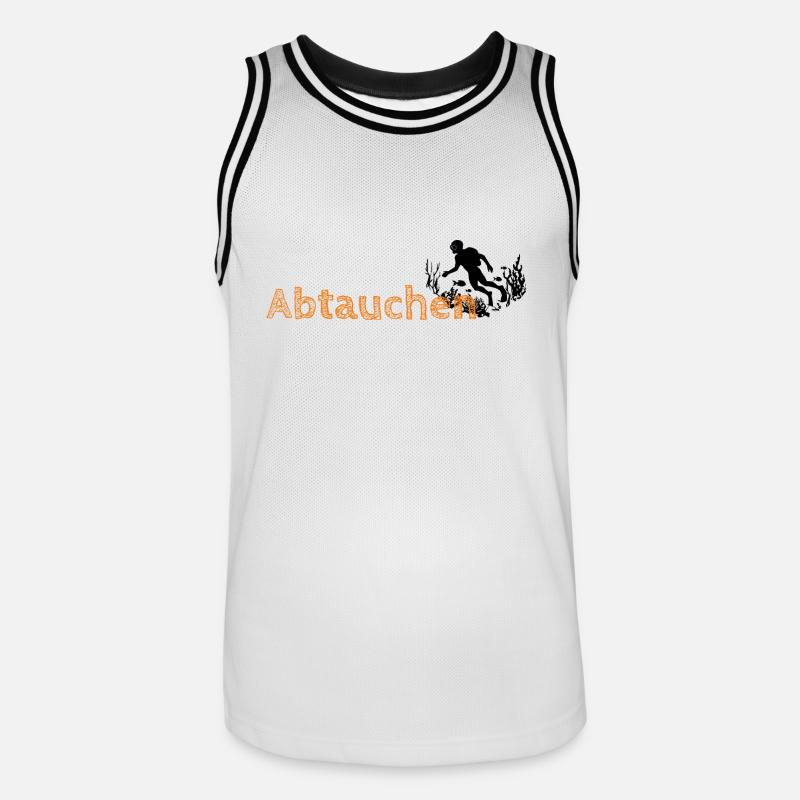 Manchmal will ich einfach abtauchen - Männer Basketball-Trikot - Weiß/Schwarz