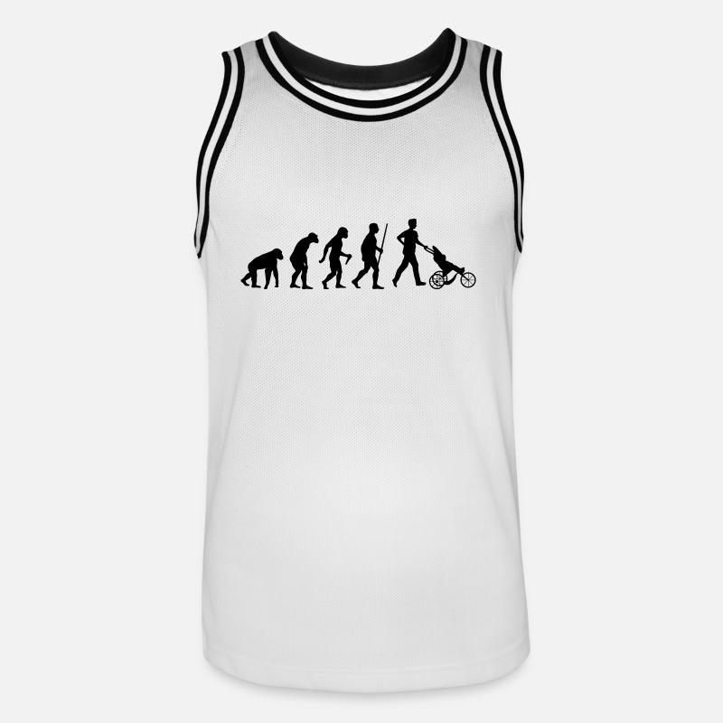 Daddy Papa Evolution - Männer Basketball-Trikot - Weiß/Schwarz
