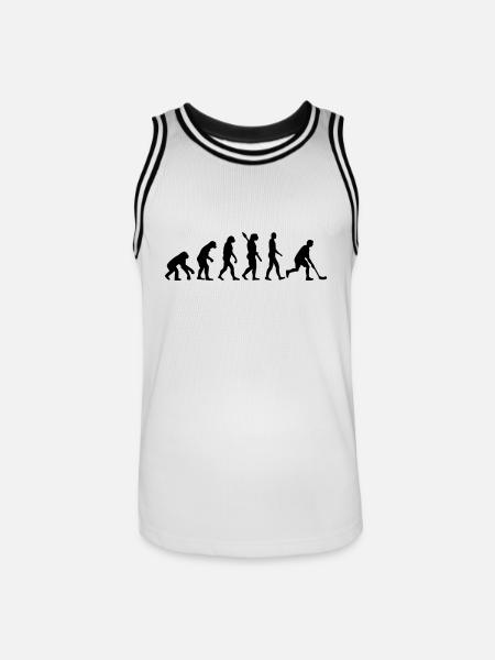 Floorball Évolution - Maillot de basket Homme - blanc/noir