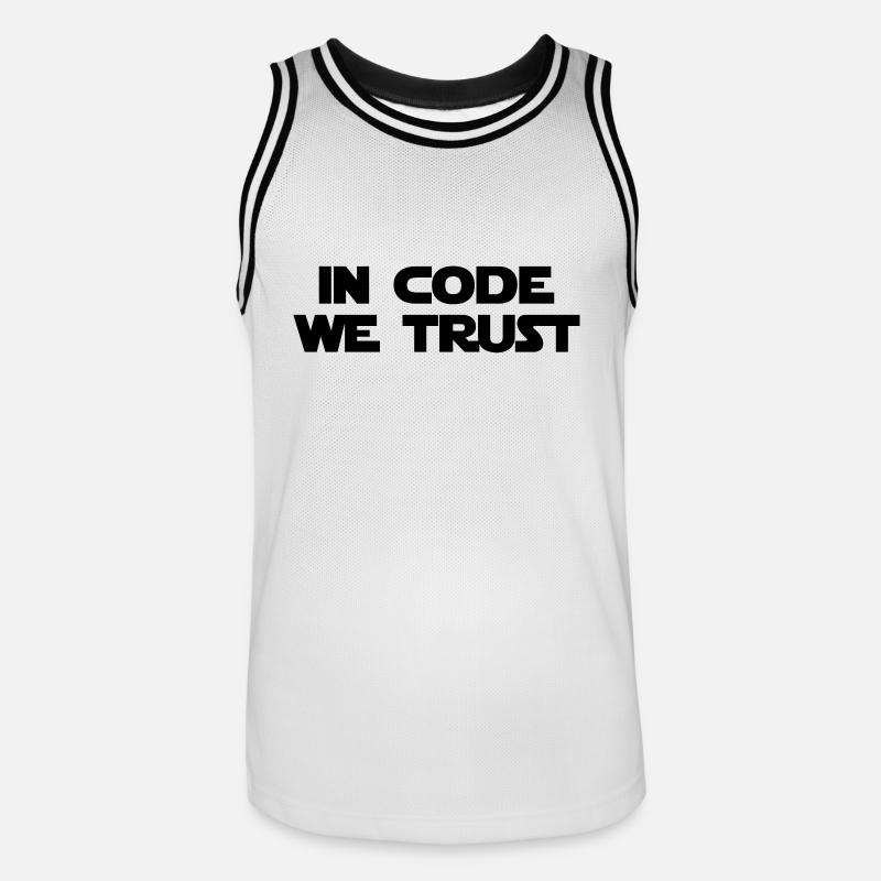 Computer / Geek / Programmierung / Game - Männer Basketball-Trikot - Weiß/Schwarz