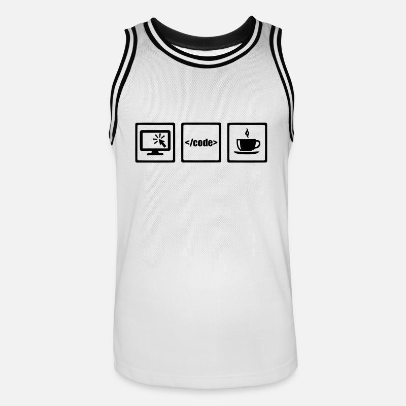 Programmierer - Männer Basketball-Trikot - Weiß/Schwarz
