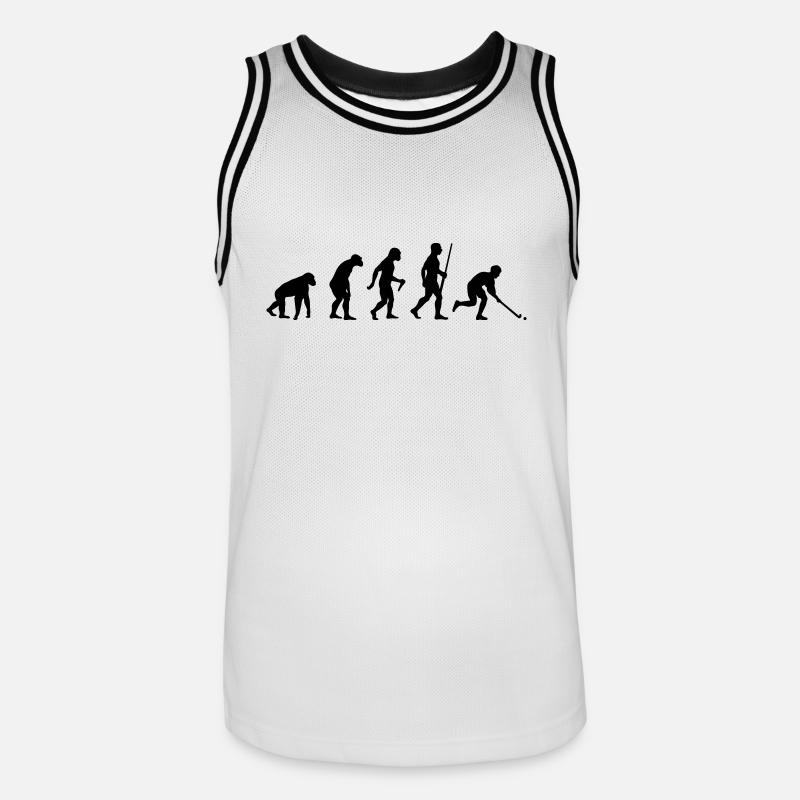 Feldhockey Evolution - Männer Basketball-Trikot - Weiß/Schwarz