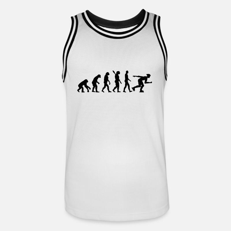 Évolution inline skating - Maillot de basket Homme - blanc/noir