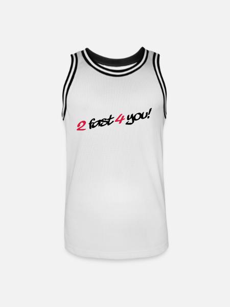 2 Fast 4 You - Men's Basketball Jersey - white/black