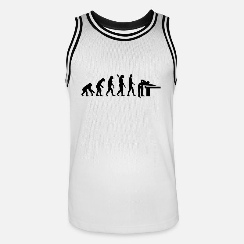 Evolution Billard - Maillot de basket Homme - blanc/noir