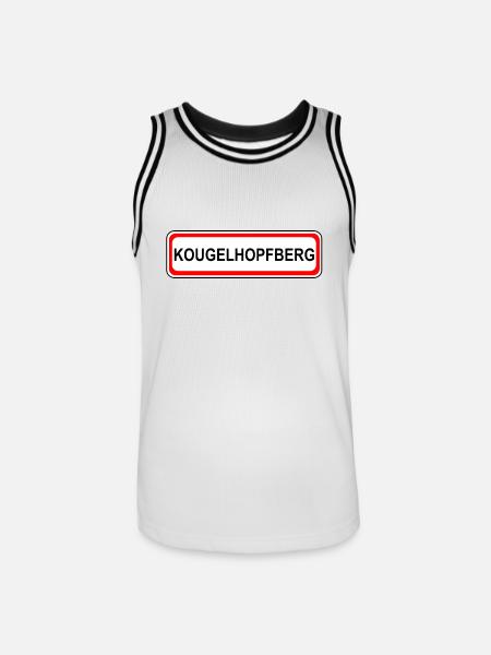 Kougelhopfberg - Maillot de basket Homme - blanc/noir