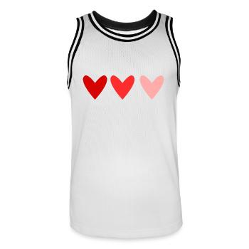 FÊTE DES MÈRES. BONNE FÊTE MAMAN. MAMAN. COEUR - Maillot de basket Homme - blanc/noir - Devant - AI Model Male 185 dark (185cm)