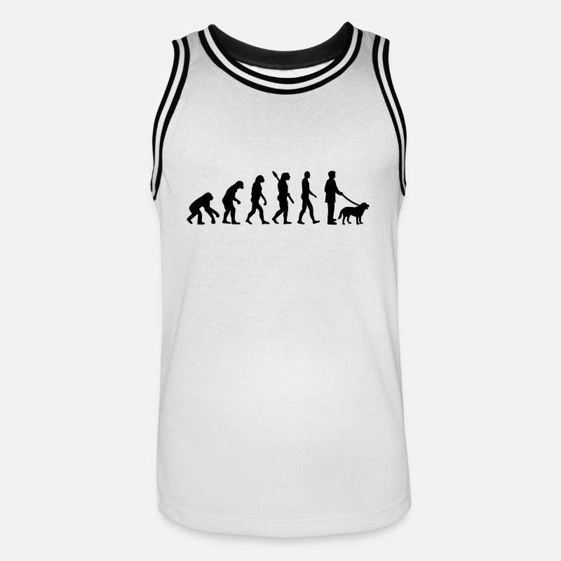 Évolution Chien - Maillot de basket Homme - blanc/noir