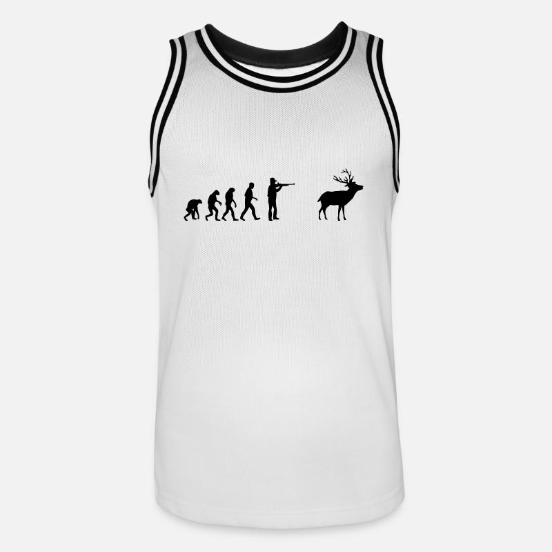 jäger evolution - Männer Basketball-Trikot - Weiß/Schwarz