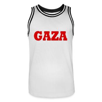 Gaza - Maillot de basket Homme - blanc/noir - Devant - AI Model Male 185 dark (185cm)