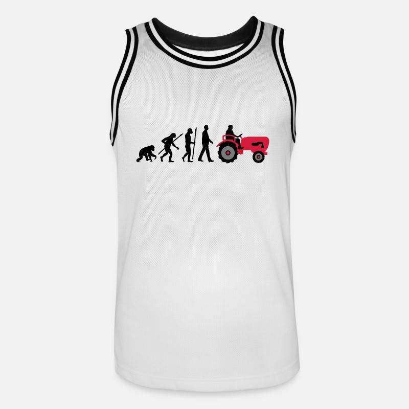 evolution_bauer_mit_traktor_032013_a_3c - Maillot de basket Homme - blanc/noir