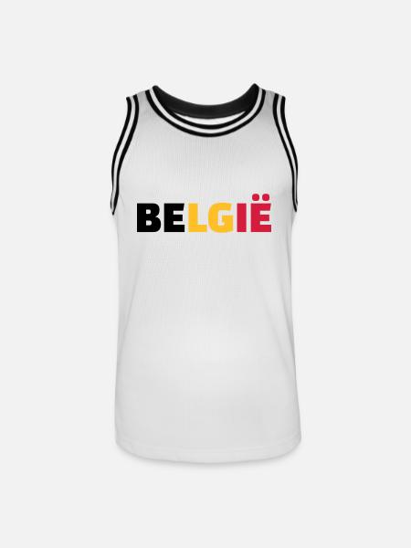 Belgie - Men's Basketball Jersey - white/black