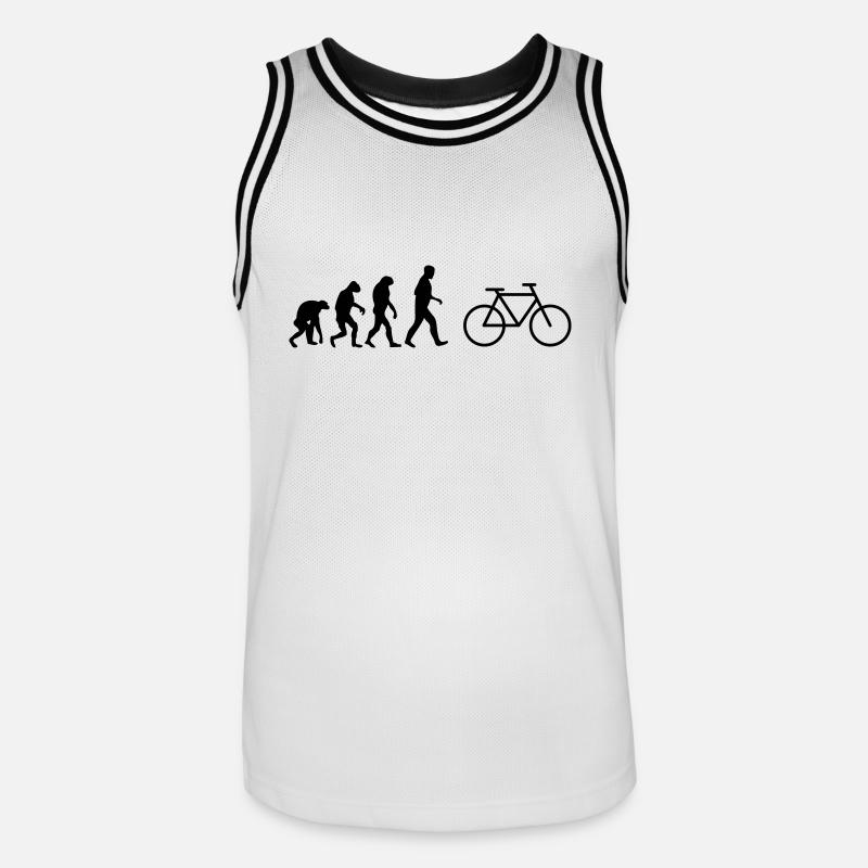 fahrrad evolution - Männer Basketball-Trikot - Weiß/Schwarz
