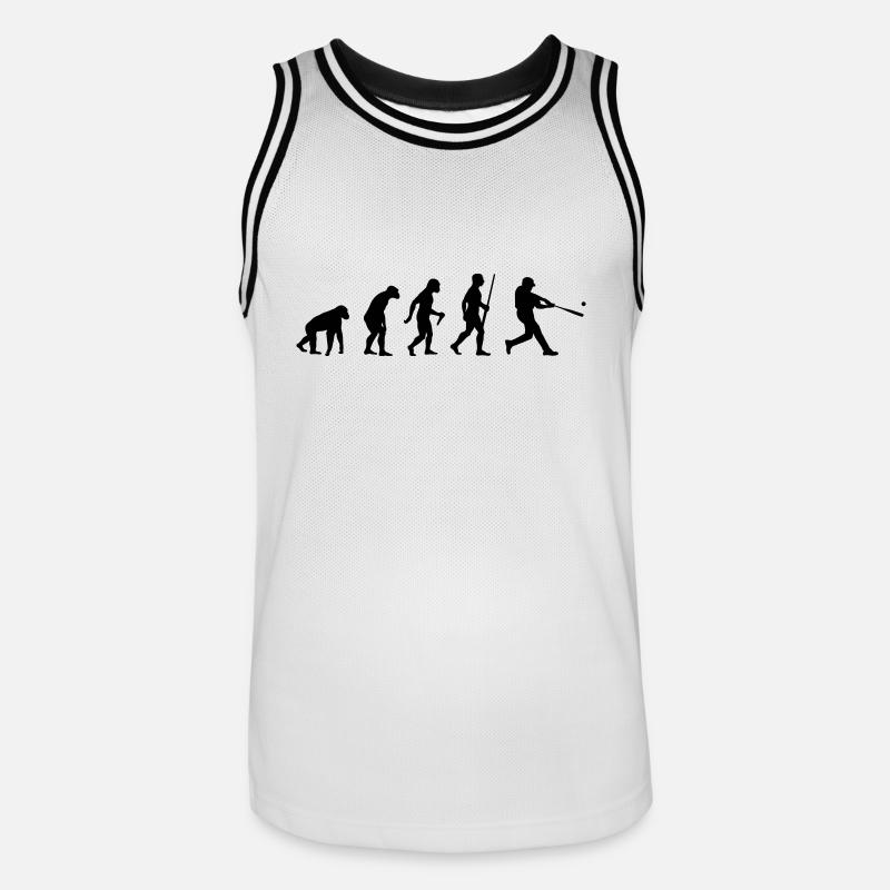 Baseball Evolution - Männer Basketball-Trikot - Weiß/Schwarz