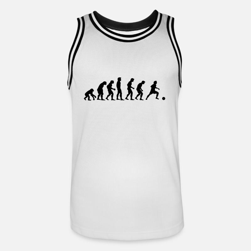 fussball_evolution - Männer Basketball-Trikot - Weiß/Schwarz