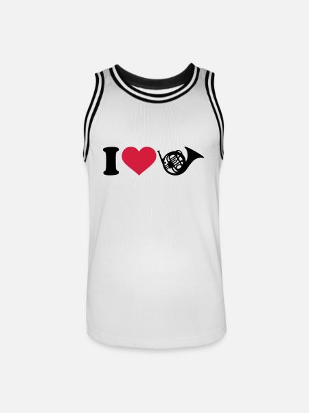 Waldhorn - Männer Basketball-Trikot - Weiß/Schwarz