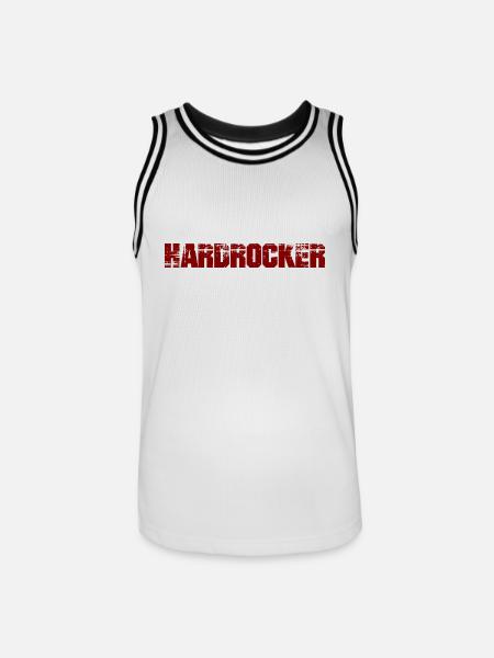 Rocker dur - Maillot de basket Homme - blanc/noir