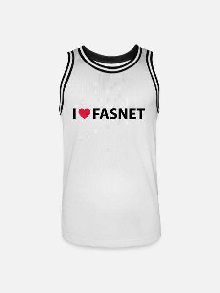 fasnet - Maillot de basket Homme - blanc/noir