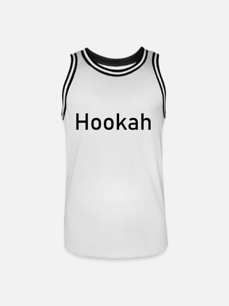 Hookah_Shisha - Männer Basketball-Trikot - Weiß/Schwarz