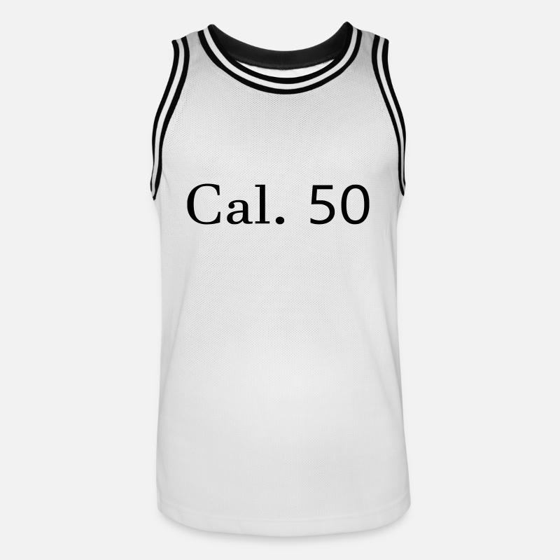 Cal. 50 - Männer Basketball-Trikot - Weiß/Schwarz