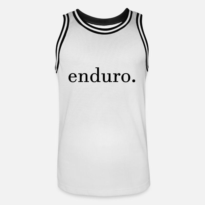 enduro. - Männer Basketball-Trikot - Weiß/Schwarz