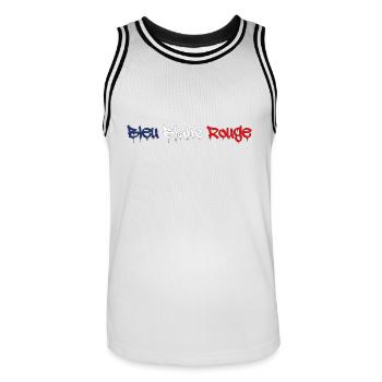 BLEU BLANC ROUGE TAGG - Maillot de basket Homme - blanc/noir - Devant - AI Model Male 185 dark (185cm)