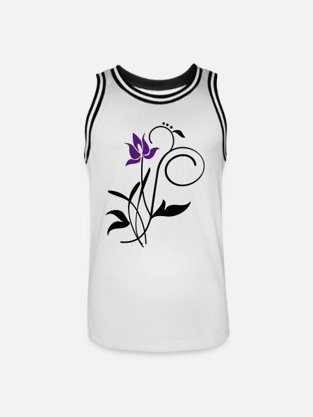 Orchidee / orchid (2c) - Men's Basketball Jersey - white/black