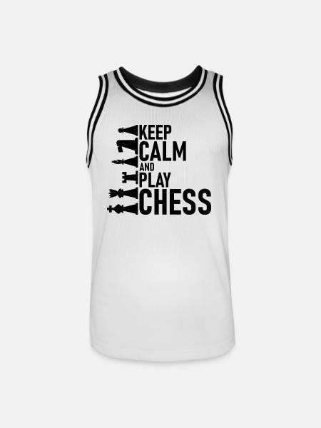 échecs - Maillot de basket Homme - blanc/noir