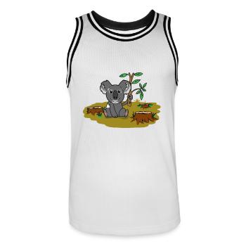 Koala Bear Australia Animal Welfare Nature Conservation Climate - Men's Basketball Jersey - white/black - Front - AI Model Male 185 dark (185cm)