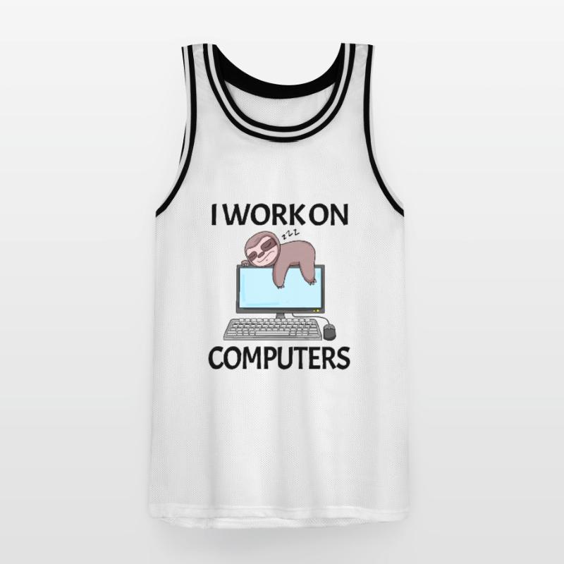Computer Nerd Programmer Men Gift Men's Basketball Jersey