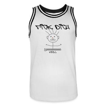Fick Dich - Männer Basketball-Trikot - Weiß/Schwarz - Vorne - AI Model Male 185 dark (185cm)