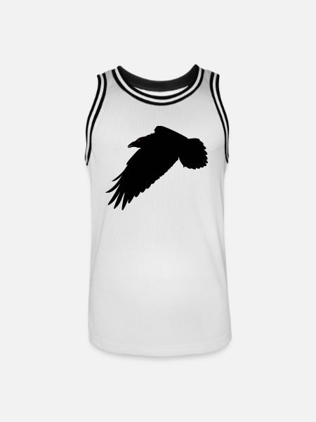 Black Raven - Men's Basketball Jersey - white/black