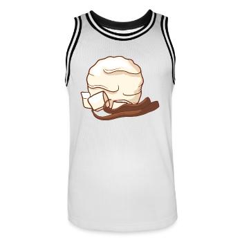 Vanille Eis Speiseeis Eiskrem Eiscreme Kugeleis - Männer Basketball-Trikot - Weiß/Schwarz - Vorne - AI Model Male 185 dark (185cm)