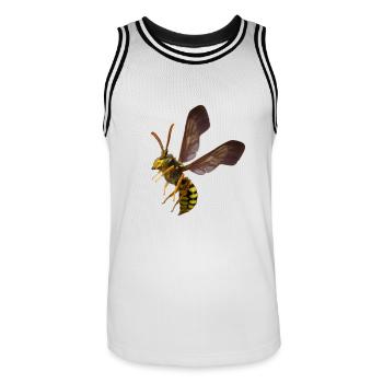 Tshirt guêpe by customstyle - Maillot de basket Homme - blanc/noir - Devant - AI Model Male 185 dark (185cm)