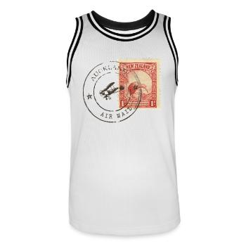 Kiwi stamp - Maillot de basket Homme - blanc/noir - Devant - AI Model Male 185 dark (185cm)