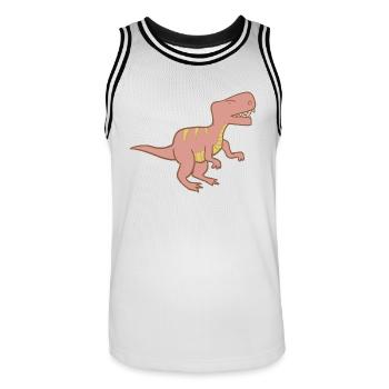 Dino #kidscontest - Men's Basketball Jersey - white/black - Front - AI Model Male 185 dark (185cm)