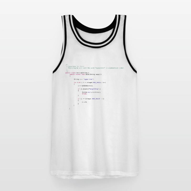 lustiger Java Code zum Sortieren Männer Basketball-Trikot
