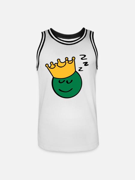 Peas king sleep - Men's Basketball Jersey - white/black