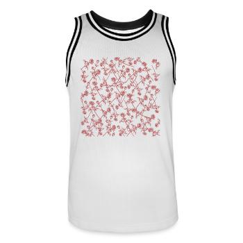 Roses Lover - Flower Lover Print, Valentines Day - Men's Basketball Jersey - white/black - Front - AI Model Male 185 dark (185cm)