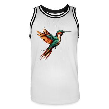 Oiseau Colibri - Maillot de basket Homme - blanc/noir - Devant - AI Model Male 185 dark (185cm)