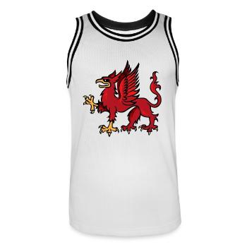Griffon - Maillot de basket Homme - blanc/noir - Devant - AI Model Male 185 dark (185cm)