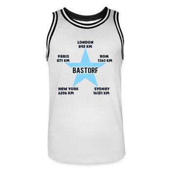 Bastorf Urlaub Ostseeküste Mecklenburg Vorpommern - Männer Basketball-Trikot - Weiß/Schwarz - Vorne - AI Model Male 185 dark (185cm)
