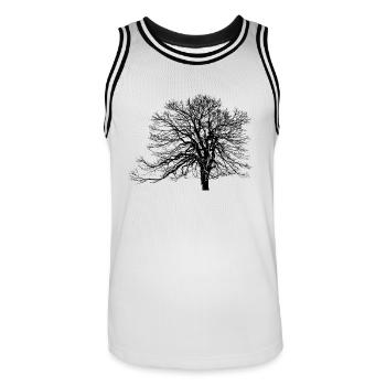 Arbre - La nature - Maillot de basket Homme - blanc/noir - Devant - AI Model Male 185 dark (185cm)