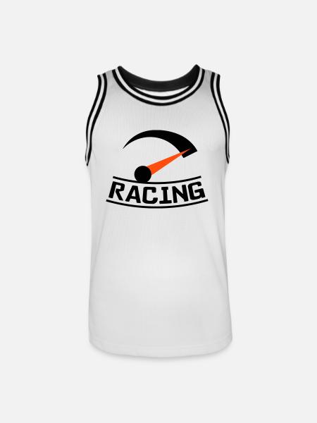 racing_gas - Men's Basketball Jersey - white/black