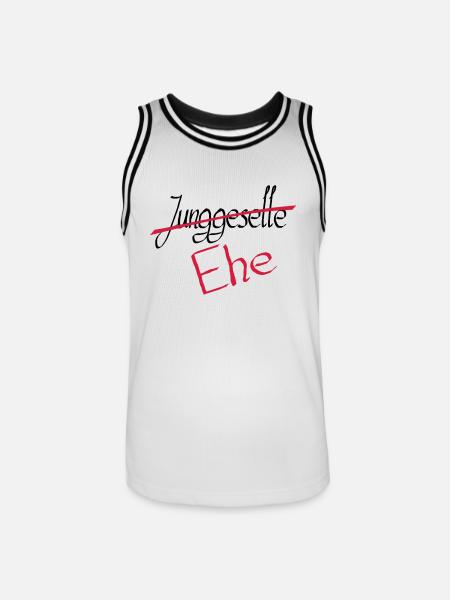 junggeselle 2 - Männer Basketball-Trikot - Weiß/Schwarz