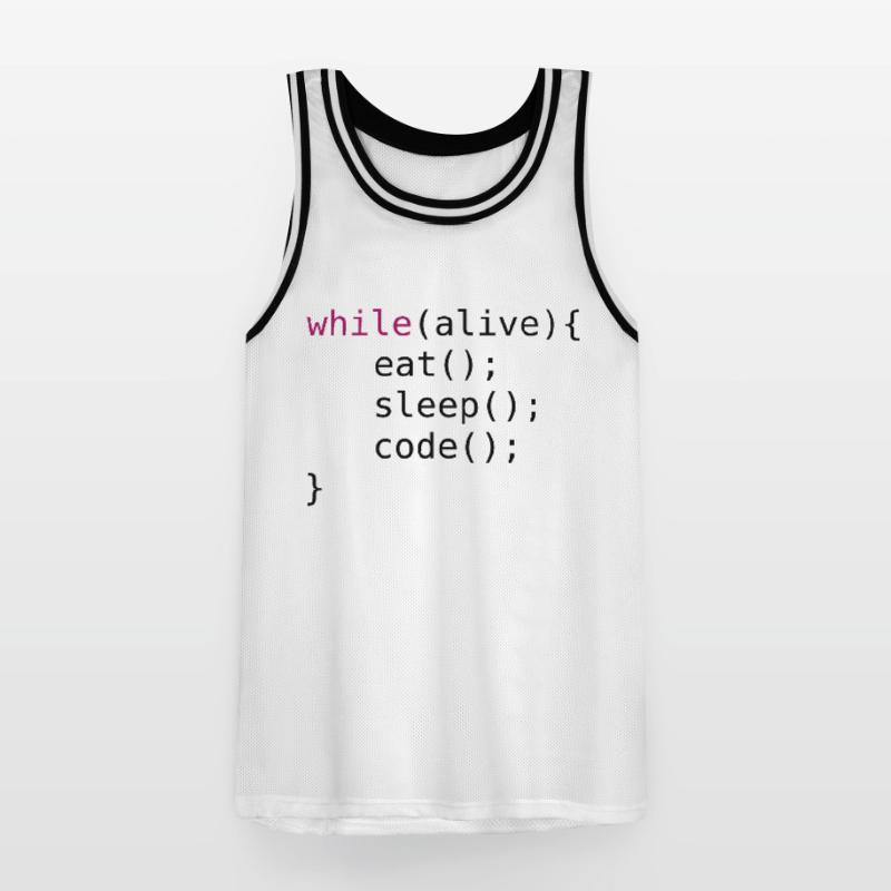Funny code source code Men's Basketball Jersey