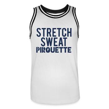 Ballet Gift Stretch - Sweat - Pirouette - Men's Basketball Jersey - white/black - Front - AI Model Male 185 dark (185cm)